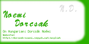 noemi dorcsak business card